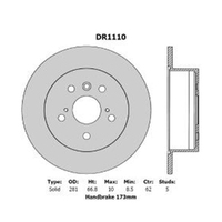 New Genuine PROTEX Disc Rotor #DR1110