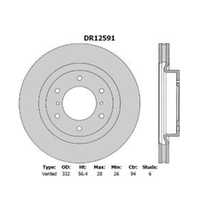 New Genuine PROTEX Rotor - Front #DR12591