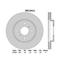 New Genuine PROTEX Rotor - Front #DR12611