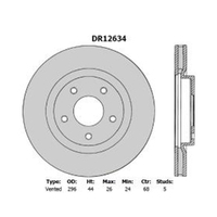 New Genuine PROTEX Rotor - Front #DR12634