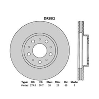 New Genuine PROTEX Rotor - Front #DR882