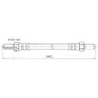 New Genuine PROTEX Brake Hydraulic Hose - Rear #H1174