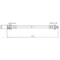 New Genuine PROTEX Brake Hydraulic Hose - Front #H1200