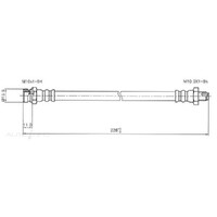 New Genuine PROTEX Brake Hose - Front #H1233