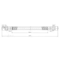 New Genuine PROTEX Hydraulic Hose - Front #H1334