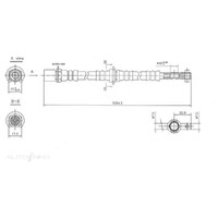 New Genuine PROTEX Hydraulic Hose - Rear #H1362