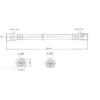 New Genuine PROTEX Hydraulic Hose - Rear #H1416
