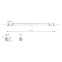 New Genuine PROTEX Brake Hydraulic Hose - Front #H1755