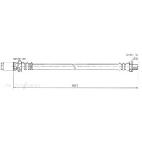 New Genuine PROTEX Hydraulic Hose - Rear #H1770
