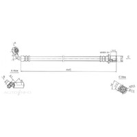 New Genuine PROTEX Hydraulic Hose - Rear #H2026