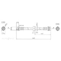 New Genuine PROTEX Hydraulic Hose - Rear #H3017