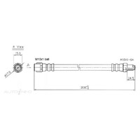 New Genuine PROTEX Brake Hydraulic Hose - Front #H3131
