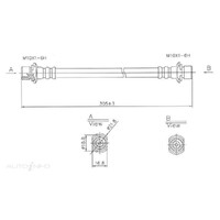 New Genuine PROTEX Hydraulic Hose - Rear #H3314