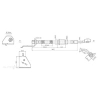 New Genuine PROTEX Hydraulic Hose - Rear #H3435