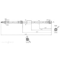 New Genuine PROTEX Hydraulic Hose - Front #H3481