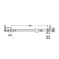 New Genuine PROTEX Hydraulic Hose - Front #H3625