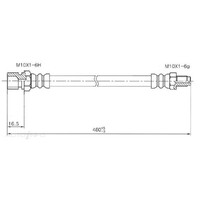New Genuine PROTEX Hydraulic Hose - Rear #H642