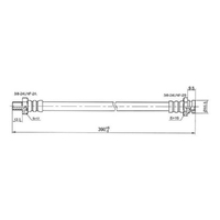 New Genuine PROTEX Brake Hydraulic Hose - Rear #H893