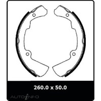 New Genuine PROTEX Drum Brake Shoe - Front #N1390