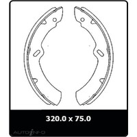 New Genuine PROTEX Drum Brake Shoe - Front #N1544