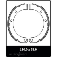 New Genuine PROTEX Parking Brake Shoe #N1563
