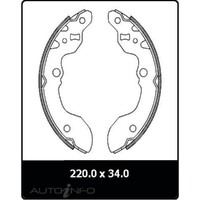 New Genuine PROTEX Brake Shoe - Rear #N3110