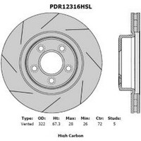 New Genuine PROTEX Rotor - Front #PDR12316HSL