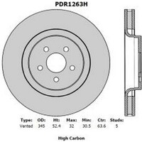 New Genuine PROTEX Disc Rotor #PDR1263H