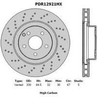 New Genuine PROTEX Rotor - Front #PDR12921HX