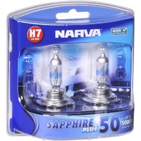 New Genuine NARVA H7 12V 55W Sapphire Plus 50 Globe - 2 Pce #48525BL2
