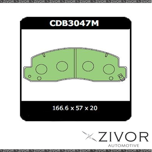2x PROTEX Brake Pad-Front For HINO 300 XZU605R 2D Truck 4X2 2011-2016 #CDB3047M
