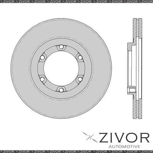 2x PROTEX Rotors - Front For HOLDEN RODEO RA 2D Ute RWD 2003 - 2007 #DR033