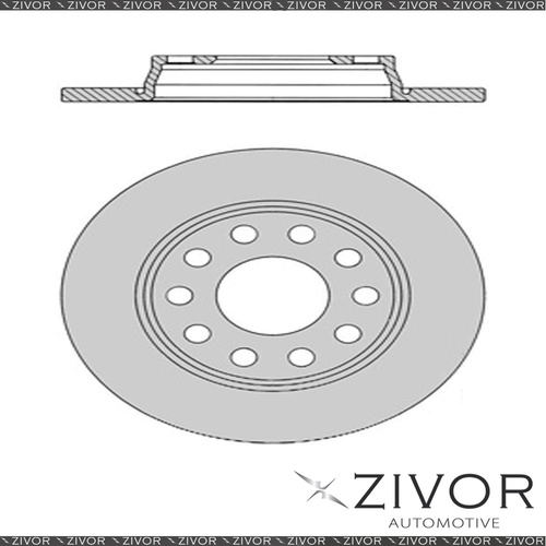 2x PROTEX Rotors - Rear For AUDI A4 B6 4D Sdn FWD 2001-2005 #DR12336