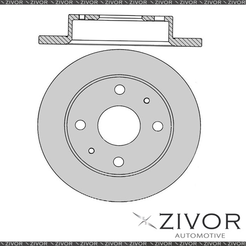 2x PROTEX Rotors - Front For DAIHATSU CUORE . 2D H/B FWD 2000 - 2003 #DR12383