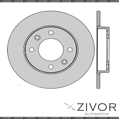 2x PROTEX Rotors - Rear For CITROEN C3 . 2D Conv FWD 2004 - 2010 #DR12387