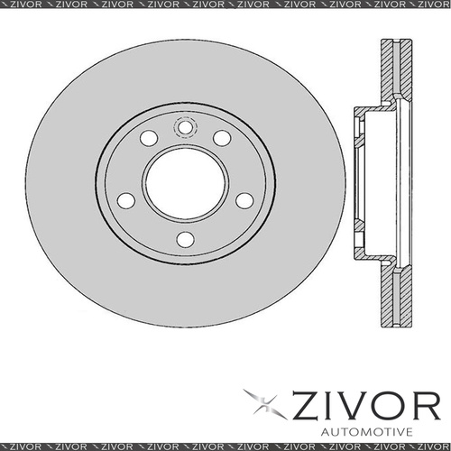 2x PROTEX Rotors - Front For VOLKSWAGEN KOMBI T5 3D Van AWD 2006 - 2009 #DR12388
