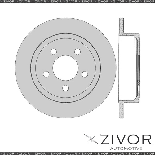2x PROTEX Rotors - Rear For JEEP CHEROKEE KJ 4D SUV 4WD 2001 - 2008 #DR12431