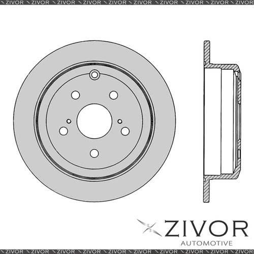 2x PROTEX Rotors - Rear For TOYOTA AURION GSV40R 4D Sdn FWD 2006 - 2012 #DR12435