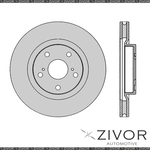 2x PROTEX Rotors - Front For TOYOTA AURION GSV40R 4D Sdn FWD 2006 - 2012 DR12440