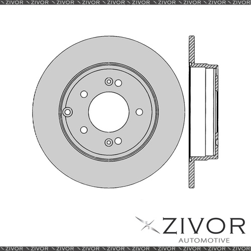 2x PROTEX Rotors - Rear For HYUNDAI SONATA NF 4D Sdn FWD 2005 - 2008 #DR12462