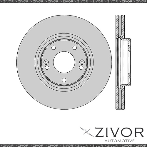 2x PROTEX Rotors - Front For HYUNDAI GRANDEUR TG 4D Sdn FWD 2006 - 2016 #DR12475