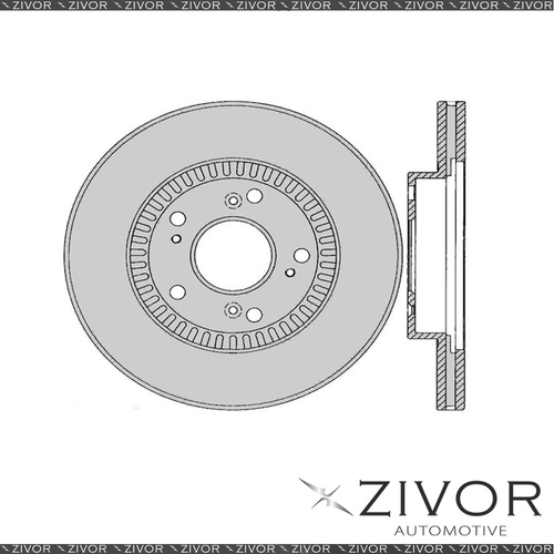 2x PROTEX Rotors - Front For HONDA CRV RD 4D SUV 4WD 2001-2007 #DR12477