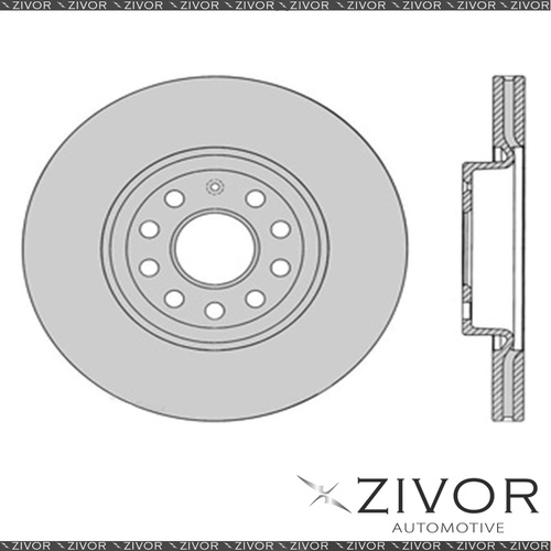 2x PROTEX Rotors - Front For AUDI TT 8J 2D Cpe AWD 2006-2010 #DR12481