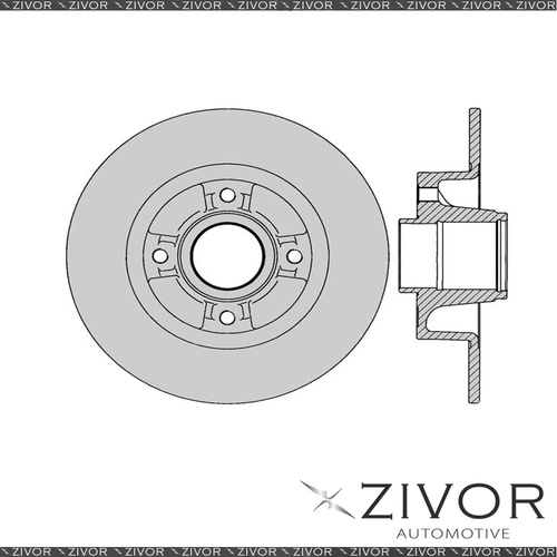 2x PROTEX Rotors - Rear For RENAULT CLIO MK III 2D H/B FWD 2008 - 2010 #DR12485