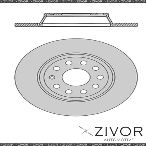 2x PROTEX Rotors - Rear For AUDI A3 8P 2D Conv FWD 2008 - 2010 #DR12564