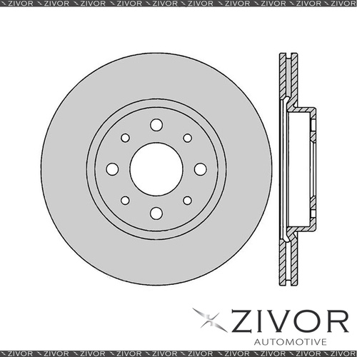 2x PROTEX Rotors - Front For FIAT PUNTO . 4D H/B FWD 2006 - 2010 #SDR12568