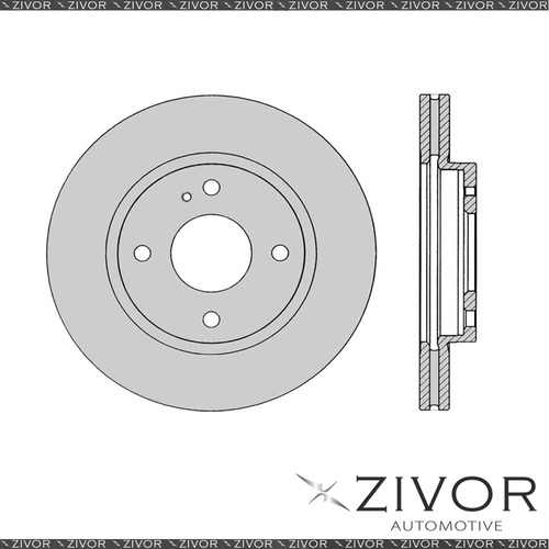 2x PROTEX Rotors - Front For FORD FIESTA WT 4D H/B FWD 2010 - 2013 #DR12743