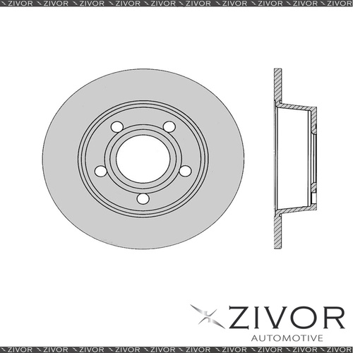 2x PROTEX Rotors - Rear For AUDI A6 C5 4D Sedan AWD 2000 - 2004 #SDR12797
