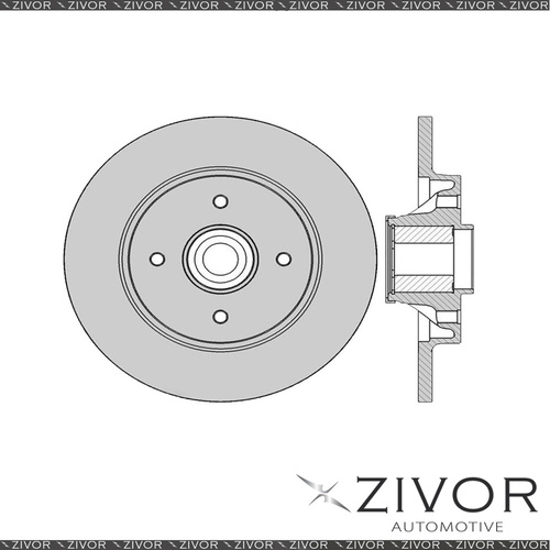 2x PROTEX Rotors - Rear For CITROEN BERLINGO . 3D Van FWD 2008 - 2011 #SDR12811