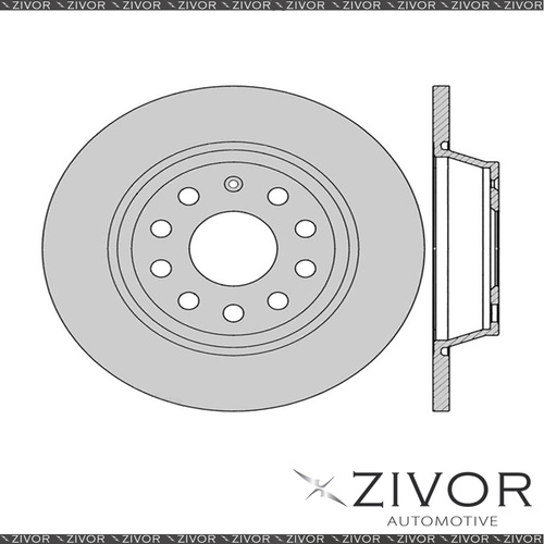 2x PROTEX Rotors - Rear For SKODA OCTAVIA 1Z 4D L/B FWD 2005 - 2014 #DR12897